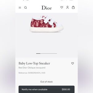 Authentic Baby Dior Sneakers